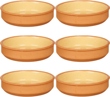 Tapas / Creme brulee schaaltjes - 16x stuks - terracotta/geel - 16 x 4 cm - Hapjes