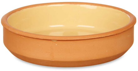 Tapas / Creme brulee schaaltjes - 4x stuks - terracotta/geel - 16 x 4 cm - Hapjes