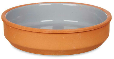 Tapas / Creme brulee schaaltjes - 4x stuks - terracotta/grijs - 16 x 4 cm - Hapjes