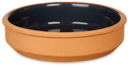 Tapas / Creme brulee schaaltjes - 4x stuks - terracotta/zwart - 16 x 4 cm - Hapjes