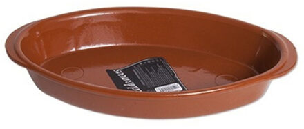 Tapas ovenschaal/serveerschaal - ovaal - Spaans terracotta/aardewerk - 32 x 18 x 5 cm