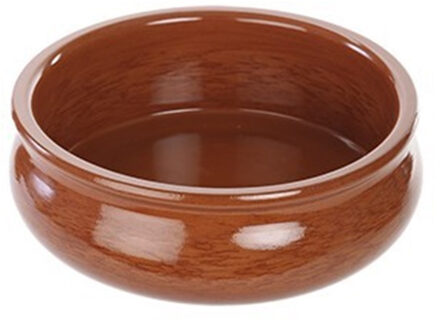 Tapas ovenschaal/serveerschaal - rond - Spaans terracotta/aardewerk - D18 x H6.5 cm