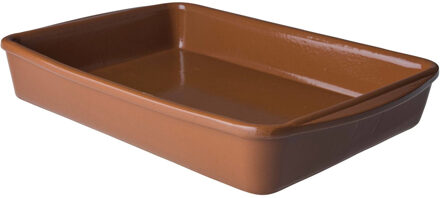 Tapas ovenschaal terracotta 33 x 22 x 5 cm - Serveerschalen Bruin