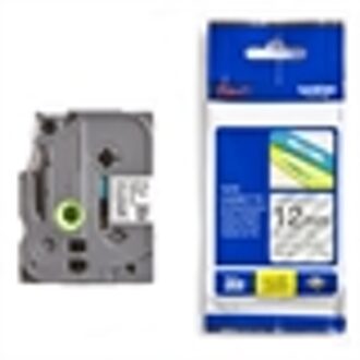 Tape Zwart op Helder TZe-131 12mm Transparant