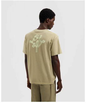 Taped monogram ss tee t-shirts m240113 Kaki