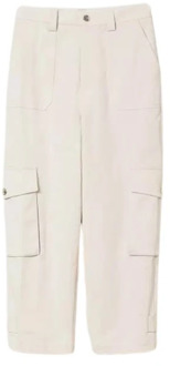Tapered Trousers Twinset , Beige , Dames - M