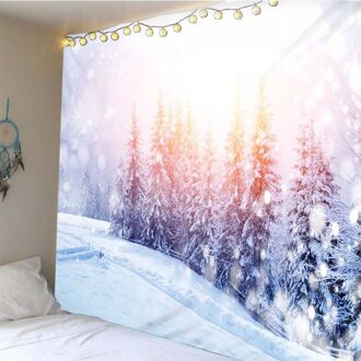 Tapijt Muur Opknoping Decor Winter Bos Grenen Plant Gedrukt Home Decor Opknoping Living Printing Wandtapijt 230x180cm