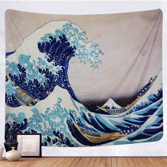 Tapijt Muur Opknoping, Grote Golf Kanagawa Wandtapijten Met Art Natuur Home Decoraties Voor Woonkamer Slaapkamer Dorm Decor 150x200 cm