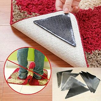 Tapijt Tapijt Mat Grijpers Antislip Anti Slip Wasbare Siliconen Grip 4 Stuks Set Thuis Textiel Tapijt voor Slaapkamer Badkamer