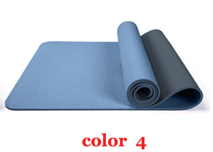 Tapijt Twee-Kleur Yoga Mat Met Body Positie Lijn Geschikt Voor Beginners Antislip En Smaakloos Fitness Mat pilates 183 Cm * 61 Cm * 6 kleur 4