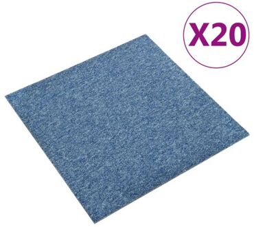 Tapijttegels 20 st 5 m² 50x50 cm blauw Multikleur