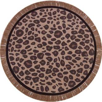 Tapis Petit Leopard vloerkleed kindervloerkleed Ø120 Bruin