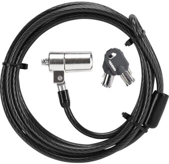 Targus Defcon kabelslot Zwart, Zilver 1,85 m