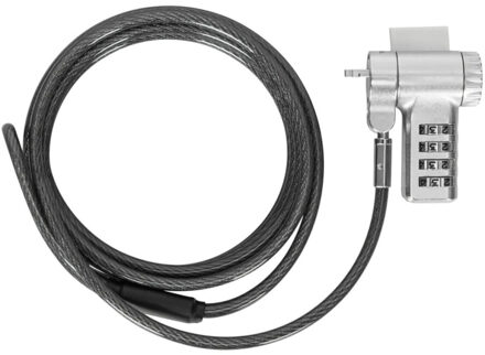 Targus DEFCON Ultimate Universal Serialised Combination Cable Lock with Slimline Adaptable Lock Head Diefstalbeveiliging