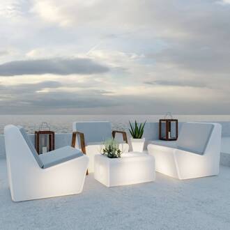 Tarida Sit Arms LED fauteuil Solar wit