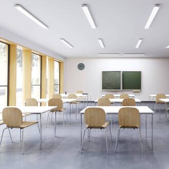 Taris LED plafondlamp 123cm EVG-DALI wit