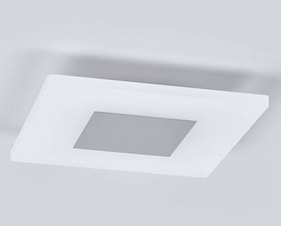 Tarja - hoekige LED-plafondlamp gesatineerd wit, chroom