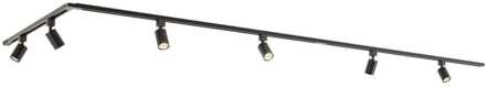 Taros Railverlichting Pakket - L-vorm - 1x 1m rail - 2x 1,5m rail - 6 railspots - Incl. 2700K GU10 - IP20 - Modulair - 230V Zwart