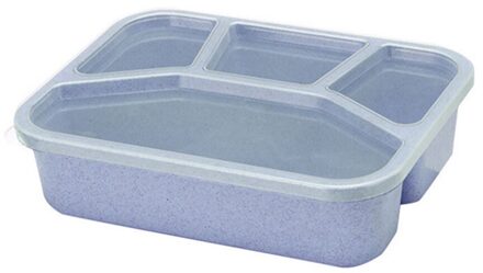 Tarwe Magnetron Bento Lunchbox Picknick Voedsel Fruit Opbergdoos Container Voor Kinderen Volwassen Case Container Diner Organizer Blauw