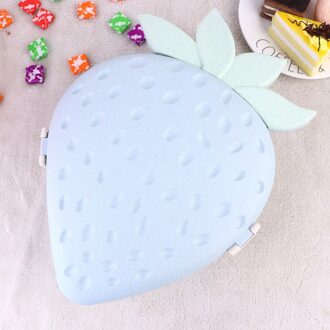 Tarwe Stro Fruit Verdeeld Plaat Aardbei Gedroogd Fruit Snack Tray Noten Snoep Opbergdoos Met Deksel) blauw