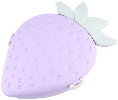 Tarwe Stro Fruit Verdeeld Plaat Aardbei Gedroogd Fruit Snack Tray Noten Snoep Opbergdoos Met Deksel) paars