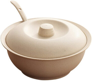 Tarwe Stro Huishoudelijke Servies Set Hittebestendige Duurzaam Soeppan Lepel Soep Wastafel Soep Lepel Tweedelige Set Keuken potten