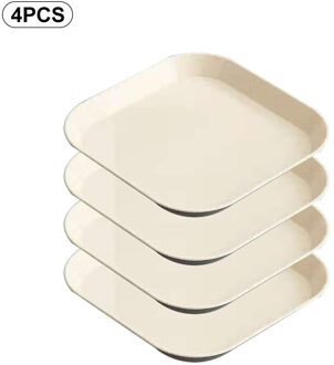 Tarwe Stro Servies Spit Botplaat Snack Fruitschaal Huisvuil Plaat Saus Plaat Diner Plaat Kleine Vierkante Plaat 03