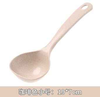 Tarwesteel Lepel Plastic Grote Soep Lepel Huishoudelijke Lange Pap Lepel Keuken Servies Soep Lepel Lange Handvat Pap Lepel donker bruin