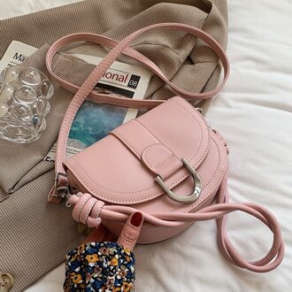 Tas Vrouwen Mode Schouder Onderarm Zak Zadel Messenger Bag Roze