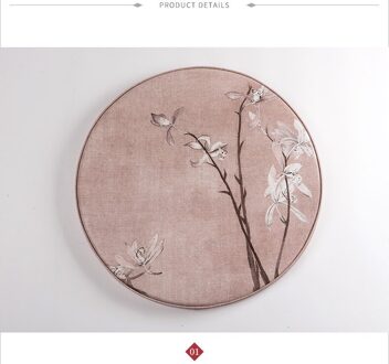 Tashan Lederen Futon Handgemaakte Kussen Chinese Stijl Zen Zachte En Comfortabele Ronde Tatami Meditatie Kussen roze