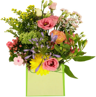 Tasje met zomerbloemen