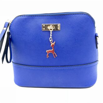 Tassen Voor Vrouwen Handtassen Leer Mode Kleine Shell Tas Met Herten Speelgoed Vrouwen Schoudertas Toevallige crossbody blauw