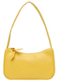 Tassen Voor Vrouwen Pu Baguette Enkele Mode Solid Schoudertassen Euro-Amerika Stijl Luxe Handtassen Vrouwen Tassen Geel