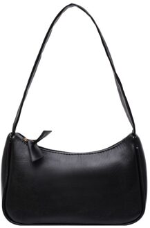 Tassen Voor Vrouwen Pu Baguette Enkele Mode Solid Schoudertassen Euro-Amerika Stijl Luxe Handtassen Vrouwen Tassen zwart