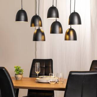 Tattoo 6181 hanglamp, zwart, metaal, 7-lamps