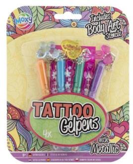 Tattoo gelpennen metallic set a 4 verschillende