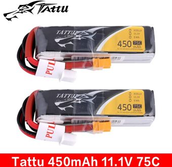 Tattu 450 Mah 11.1V 75C 3S1P Lipo Accu Met XT30 Plug-Lange Maat Voor Multirotor Fpv/H Frame 1accu