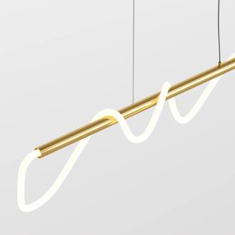 Tau LED hanglamp met lichtslang goud, wit
