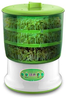 Tauge Maker Thermostaat Groene Groente Zaailing Groei Emmer Automatische Elektrische Spruit Bud Germinator Machine Three Layers / UK