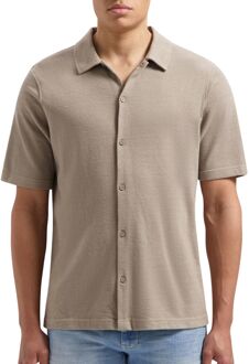 Taupe Casual Button Up Overhemd Pure Path , Beige , Heren - L,M,S