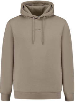 Taupe Logo Hoodie voor Heren Pure Path , Beige , Heren - Xl,M