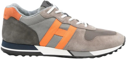Taupe Suede H Orange Sneakers Hogan , Orange , Heren - 41 1/2 Eu,39 1/2 Eu,41 Eu,42 Eu,40 1/2 EU