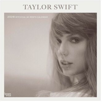 Taylor Swift Official 2026 12 X 24 Inch (Hanging) Monthly Square Wall Calendar Plastic-Free - Browntrout