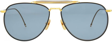 TB-015-LTD-NVY-62 TB 015 LTD 62 NVY Zonnebril - maat Goud