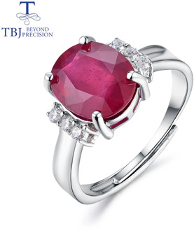 TBJ,Ruby rings natural gemstone oval 9*11mm 925 sterling silver fashion fine jewelry for girls wedding & birthday gift