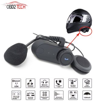 TCOM-VB 800M Bluetooth Motorhelm Intercom Interphone Headset met FM Radio voor paardrijden & skireizen