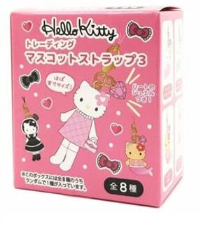 TCP Hello Kitty Secret Mascot Charm Keyring 3 (8 Types) (Blind Box) 1 pc - Random Style (H39×W28×D18mm)