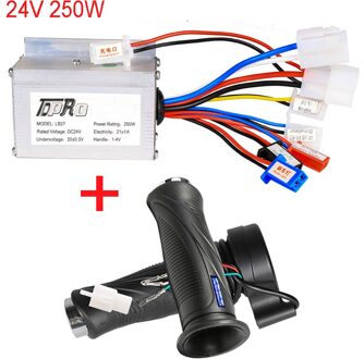 Tdpro 24V/36V/48V 350/500/800/1000W Motor Borstel Controller speed Throttle Twist Grip Voor Elektrische Fiets Scooter Atv Buggy Fiets 24V 250W