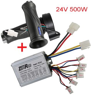 Tdpro 24V/36V/48V 350/500/800/1000W Motor Borstel Controller speed Throttle Twist Grip Voor Elektrische Fiets Scooter Atv Buggy Fiets 24V 500W