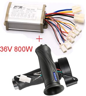 Tdpro 24V/36V/48V 350/500/800/1000W Motor Borstel Controller speed Throttle Twist Grip Voor Elektrische Fiets Scooter Atv Buggy Fiets 36V 800W